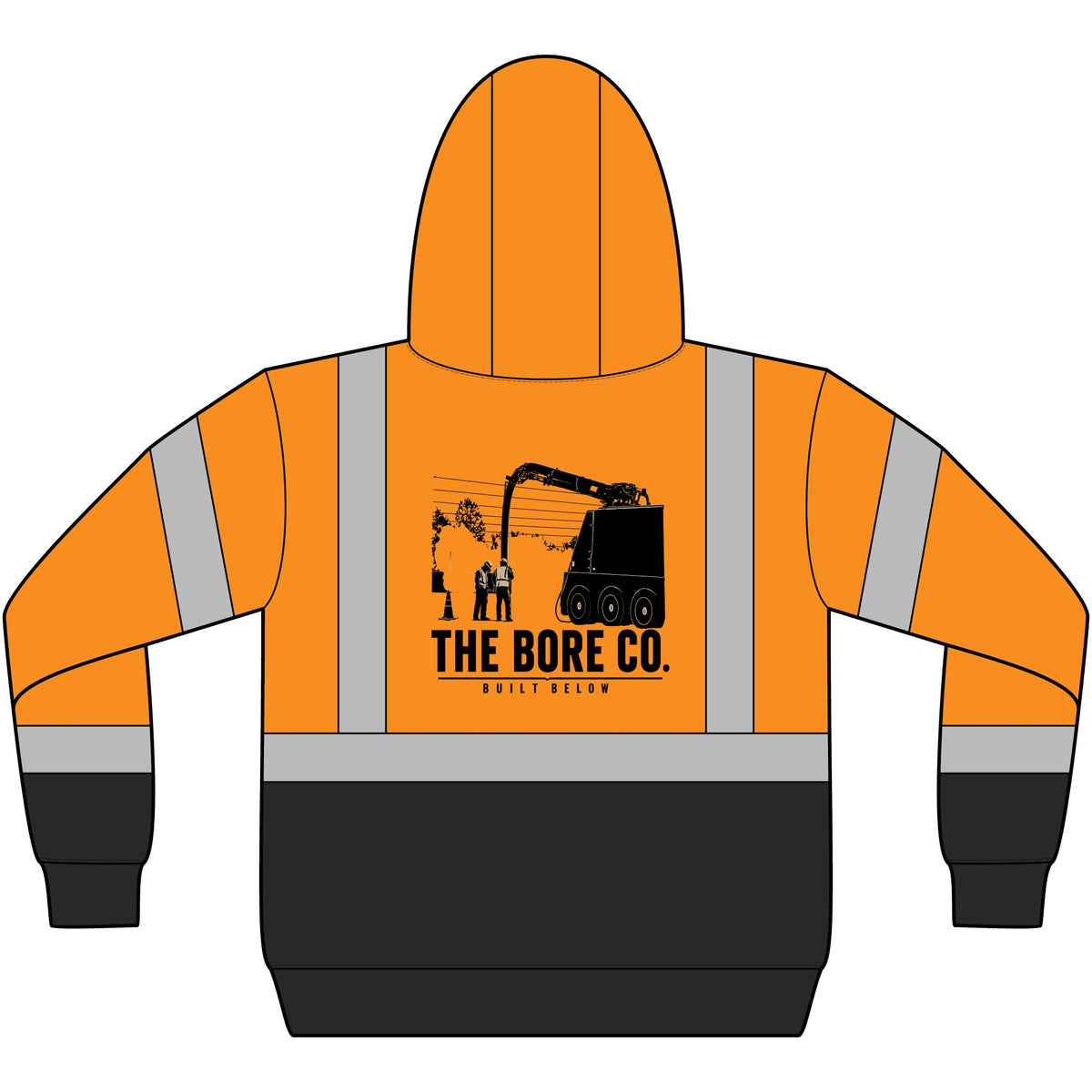 Built Below™ – Hydrovac Crew Hi-Vis Class 3 Reflective Hoodie