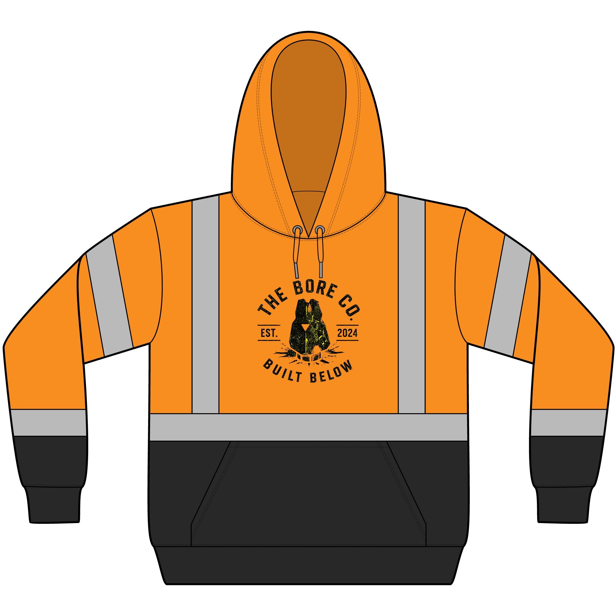 Built Below™ – Hydrovac Crew Hi-Vis Class 3 Reflective Hoodie